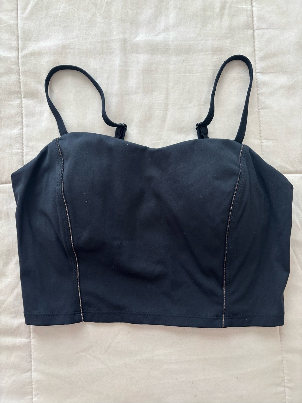 JoyLab Black Cropped Workout Tank/Bralette - Small